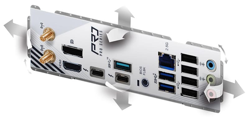 Flexibel integrierbare I/O-Blende